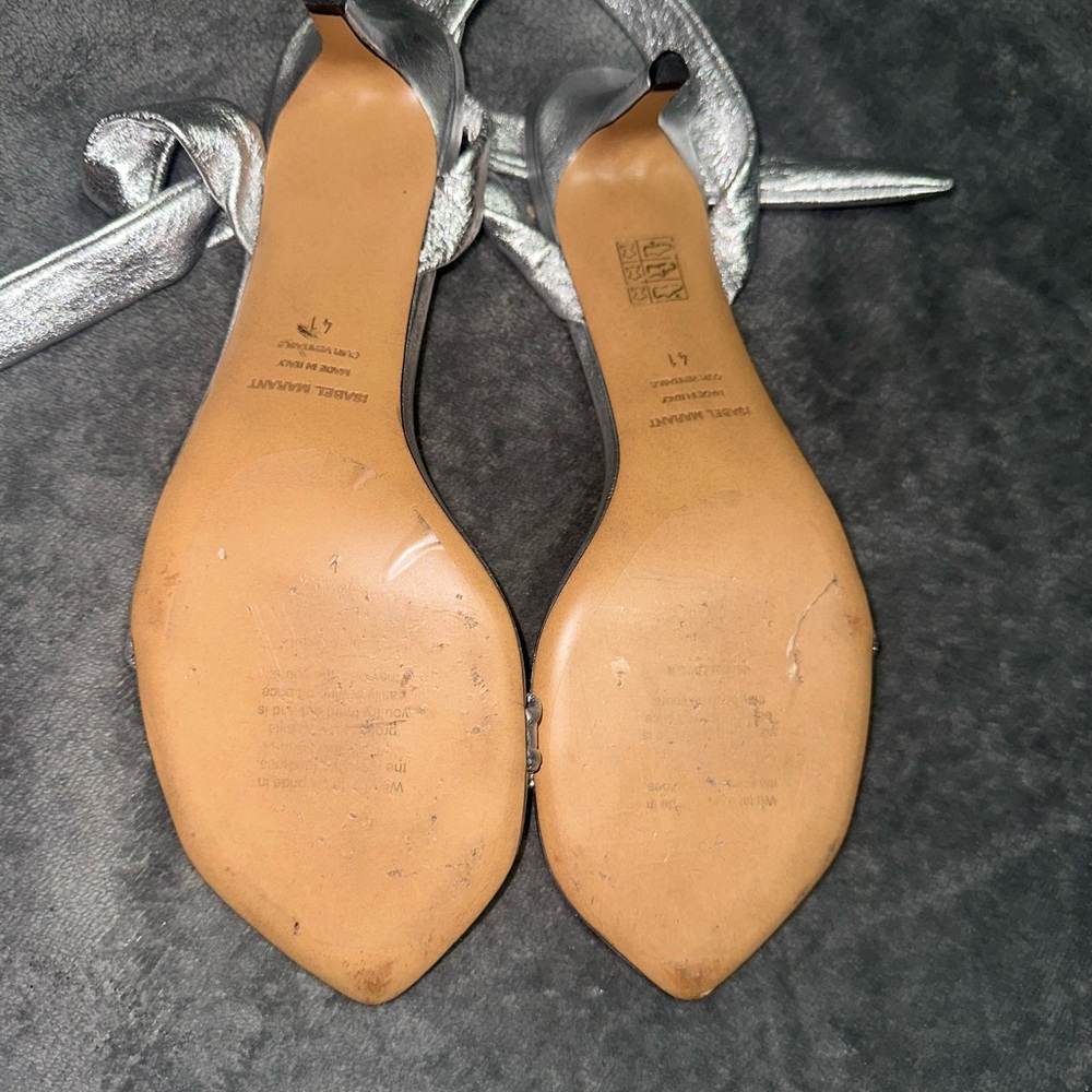 Isabel Marant Metallic Silver Heels - Picture 8 of 10